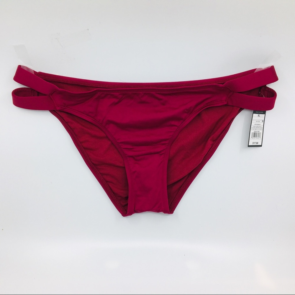 NWT  MOSSIMO Swimwear Cutout Dark Red Bikini XL